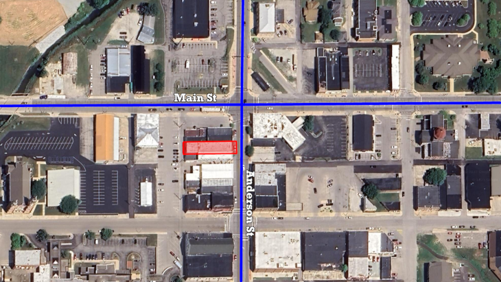 106 S Anderson St Elwood Aerial w Labels